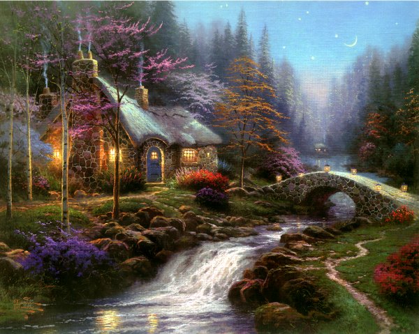 (image for) Thomas Kinkade's painting, NO.111 Reproductions on canvas